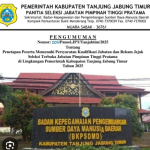 Penetapan Persyaratan Kualifikasi Dan Rekam Jejak Seleksi Terbuka Dilingkungan Pemerintah Kabupaten Tanjab Timur Tahun 2025