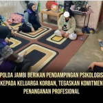 Polda Jambi Berikan Pendampingan Psikologis Kepada Keluarga Korban