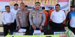 Kapolres Tanjab Timur Aman Kan Empat Tersangka Narkoba Barang Bukti Sabu Seperangkat Alat Hisap
