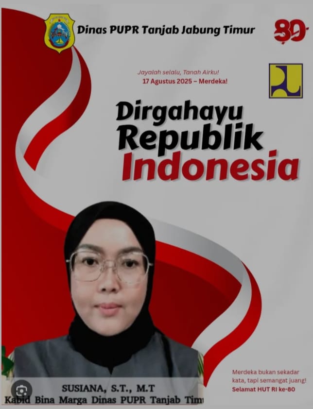 Kabid Bina Marga Sisiana,S.T.,M.T. Ucapkan Selamat HUT Ke – 80 RI