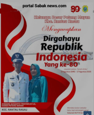 Kepala Desa Pematang Mayan Andang Sugiarto Triatmojo,S.E. Mengucapkan Selamat HUT. RI Ke-80