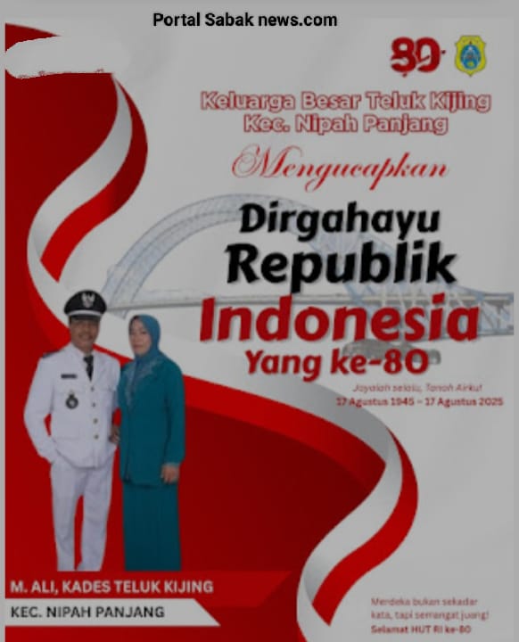 Kepala Desa Telok Kijing M.ALI Mengucapkan Selamat HUT. RI Ke-80