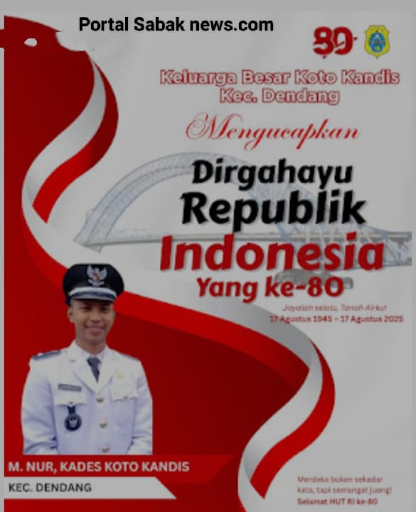Kepala Desa Koto Kandis M.NUR Mengucapkan Selamat HUT. RI Ke-80