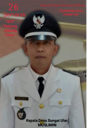 Pemerintah Desa Sungai Ular kabupaten tanjung Jabung Timur Muslimin mengucapkan selamat ulang tahun ke 26