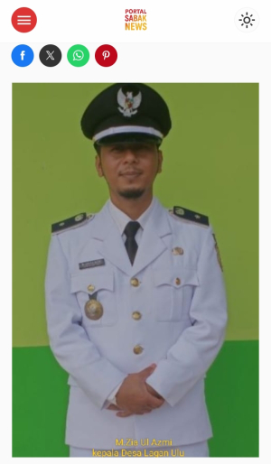 Kepala Desa Lagan Ulu.Zia Zul Azmi Ucapkan Selamat HUT Tanjabtim Yang Ke – 26