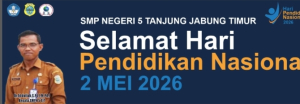 Kepala Sekolah SMPN 5 Dr.Abdullah S.Pd. Beserta Staf Mengucapkan Selamat Hari Pendidikan Nasional 2 Mei 2026